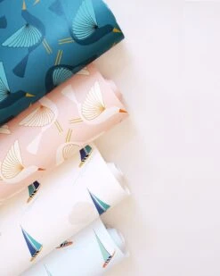 Papier Peint Voiliers Bleu - Zina Lahrichi X émoi émoi -Bijoux Magasin papier peint voilier bleu zina lahrichi x moi moi