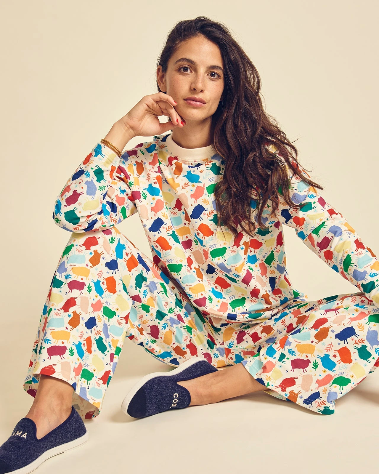 Le Pyjama Moutons Femme En Coton Bio - Multicolore 11 Le Pyjama Moutons Femme En Coton Bio - Multicolore â Image 9